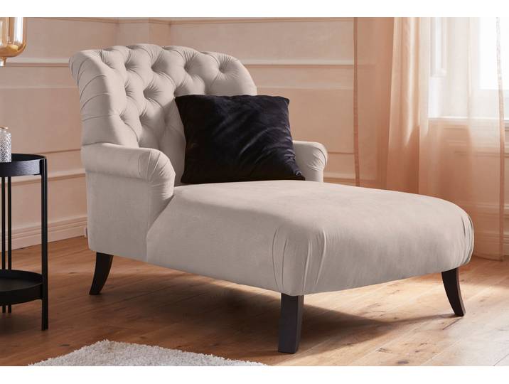 Loveseat HOME AFFAIRE Amiens Sessel Loungesessel , beige, B:93cm H:94cm T:144cm, Struktur fein (100% Polyester);Samtoptik (100% Polyester), Sessel, Loveseat, mit wunderschöner Knopfheftung im Rücken