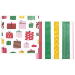 Home Fashion, Gifts upon Gifts, Cocktail-Servietten 25 cm x 25 cm, im Viertelfalz, 2 Designs je Packung, 20 Stück pro Pack