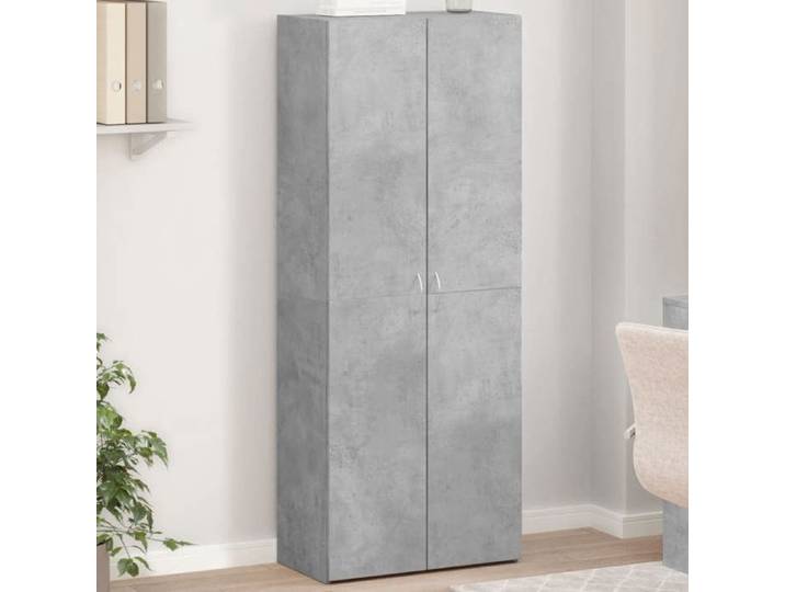Gris Armoire de classement gris béton 60x32x153 cm bois d'ingénierie - Meuble Rangement LV28614