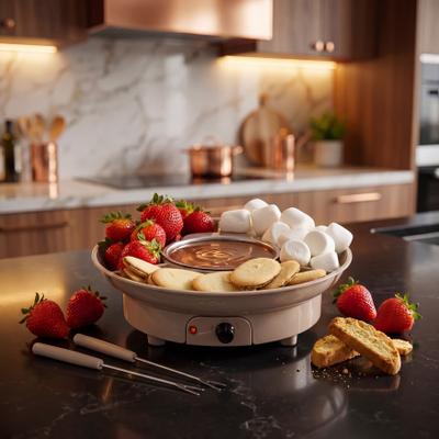 Cook with Color™ Electric Chocolate Melting Pot by BrylaneHome in Cream