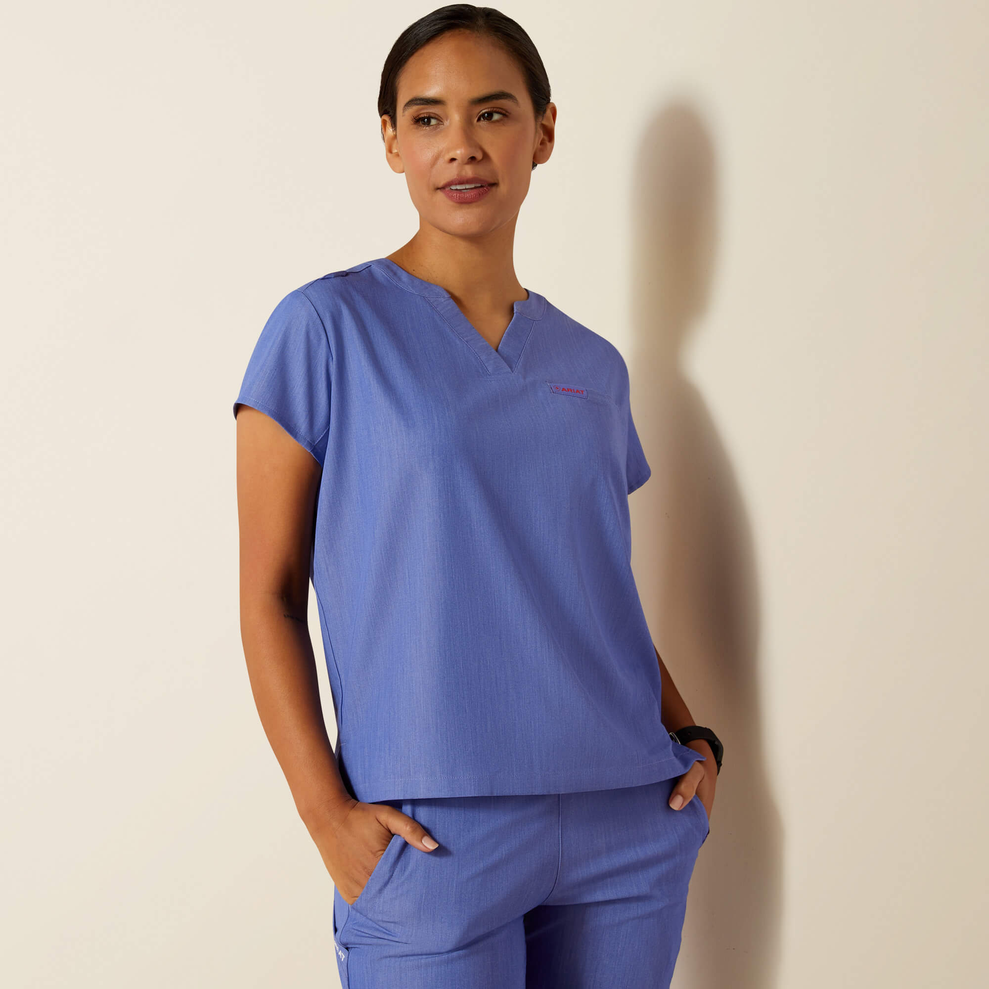 Women's Eliza Fashion Scrub Top in Cornflower Blue, Size: XL by Ariat