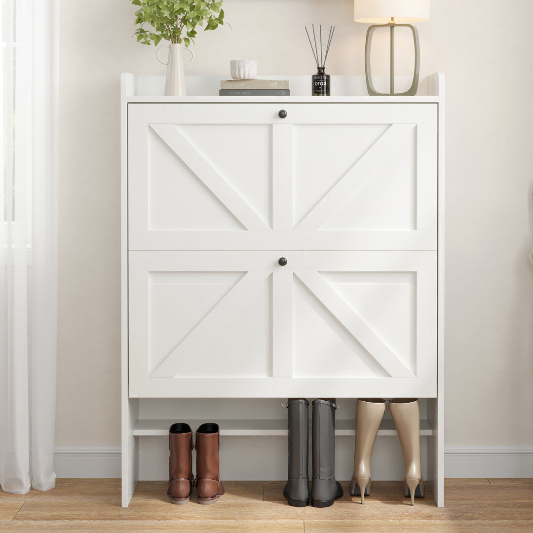 Brambly Cottage 16 Pair Shoe Storage Cabinet White 20