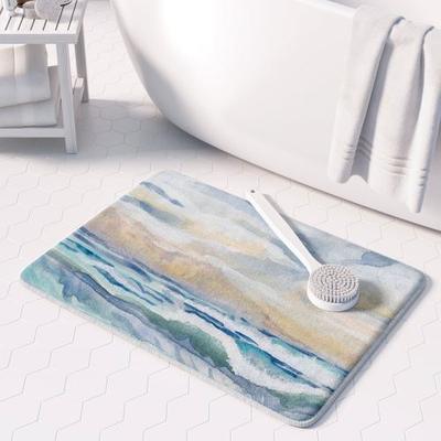 Laural Home Llc (Bath) Windswept Bath Rug Blue 34 x 21, 34 x 21, Blue