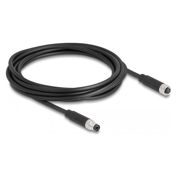 Delock M8 4 Pin Kabel St zu Bu A-kodiert 3m (STP, 3 m) (80144)