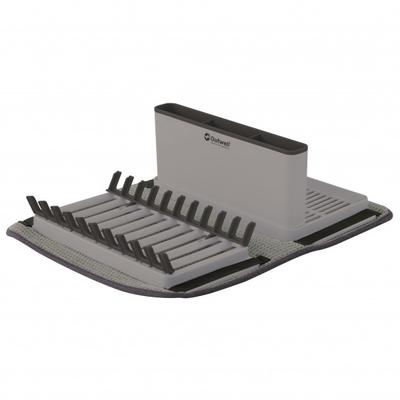 Outwell - Dunton Foldable Dish Rack With Sponge Drain - Campingzubehör grau