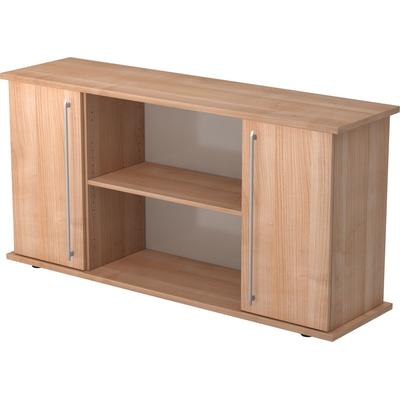 Hammerbacher Sideboard SB 2OH 2 Türen BxTxH 166,1x44,8x84cm Griff RE Nussbaum/Nussbaum