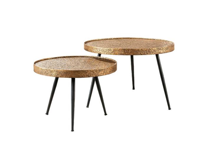 Clemento Metallic Couchtisch organisch