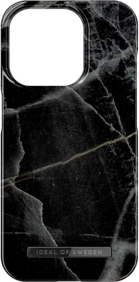 iPhone 15 Pro iDeal Of Sweden Fashion Case - MagSafe Kompatibel - Black Thunder Marble