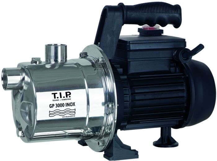T.I.P. GP 3000 INOX Gartenpumpe 30111 - Edelstahl, 2.950 l/h, 42 m Förderhöhe,  550 W, Jet-System, Überlastschutz