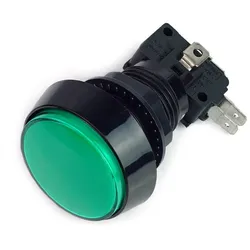 Arcade Button, 44mm, beleuchtet (LED 12V DC) - Farbe: grün