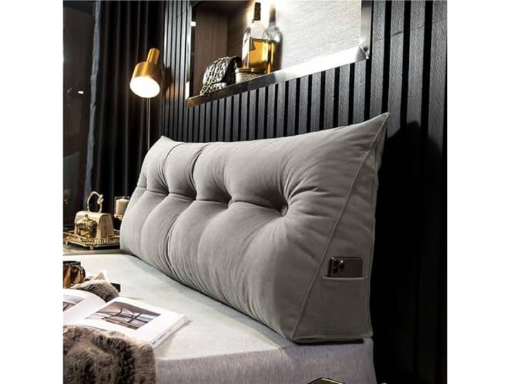 WNRLL Rückenkissen Keilkissen for Bett Und Sofa Lendenwirbelkissen Bettrückenstütze Keilförmiges Rückenstützkissen,06,200X50X20cm