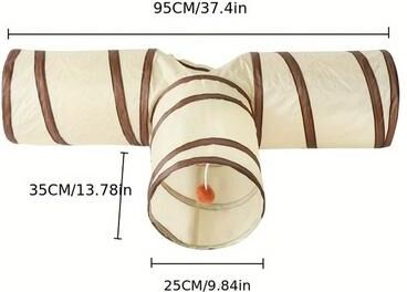Uplift Essentials Collapsible Multi Purpose 2 in 1 Cat Tunnel And Storage Bag t Shape