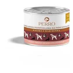 PERRO Ente mit Karotten 400g Monoproteinfutter für ausgewachsene Hunde