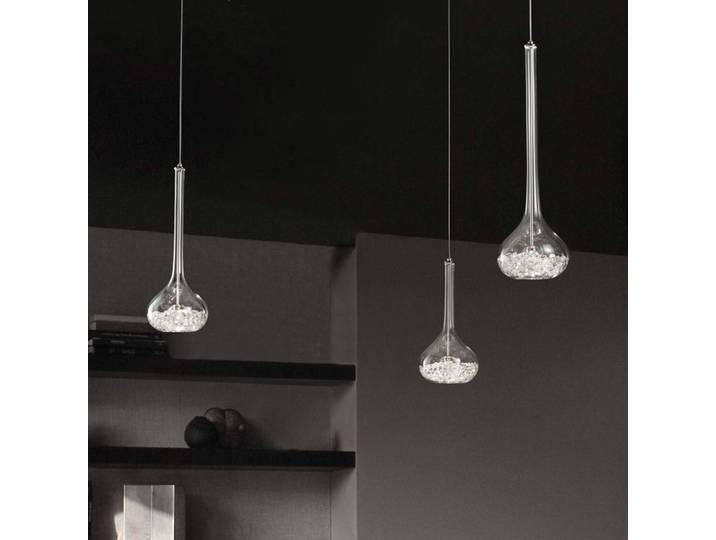 Sil-Lux Hängelampe GRAAL, klar / transparent, für Wohn- / Esszimmer, Metall, Modern, Pendelleuchte