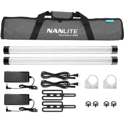 Nanlite Pavotube II 15XR 2KIT (Stableuchte, Studioleuchte, Videoleuchte), Dauerlicht, Schwarz