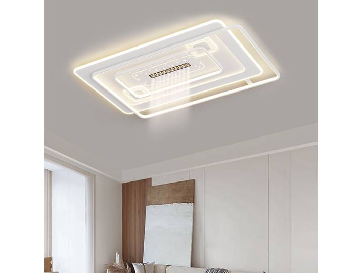 Plafonnier Led noir blanc minimalisme Design salon chambre plafond lustre cercle carré luminaires d'intérieur