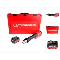 Rothenberger, Presswerkzeug, ROMAX 4000 Akku Pressmaschine 18V elektrohydraulisch + 1x Akku 5,5Ah + Koffer - ohne La