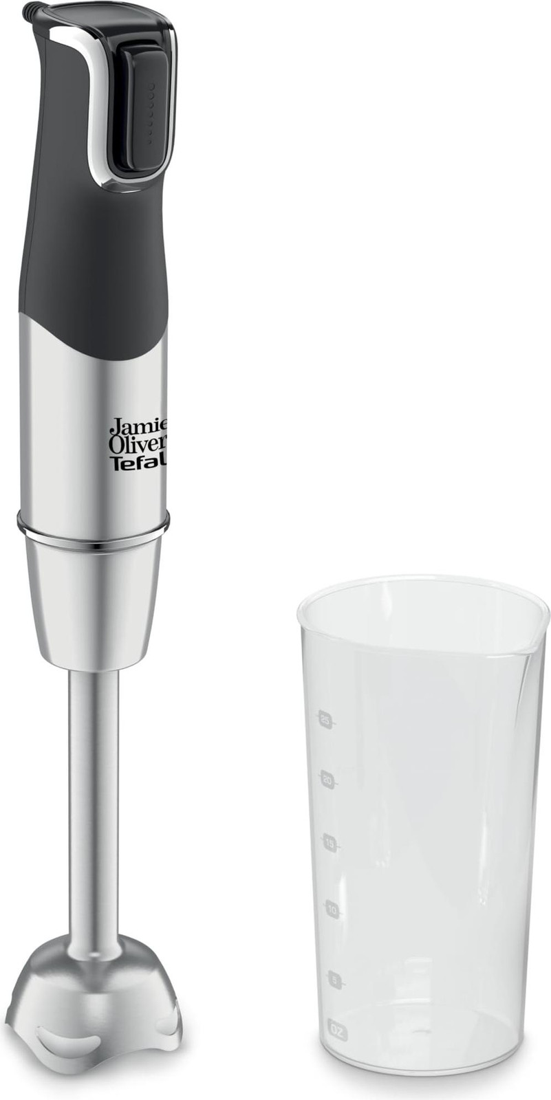 Tefal Jamie Oliver staafmixer met roestvrijstalen messen, 1200 watt, inclusief vaatwasmachinebestendige mengbeker