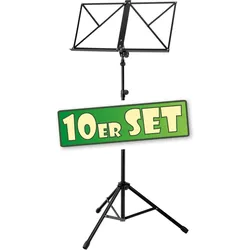 Classic Cantabile Notenständer Heavy Schwarz 10x Set