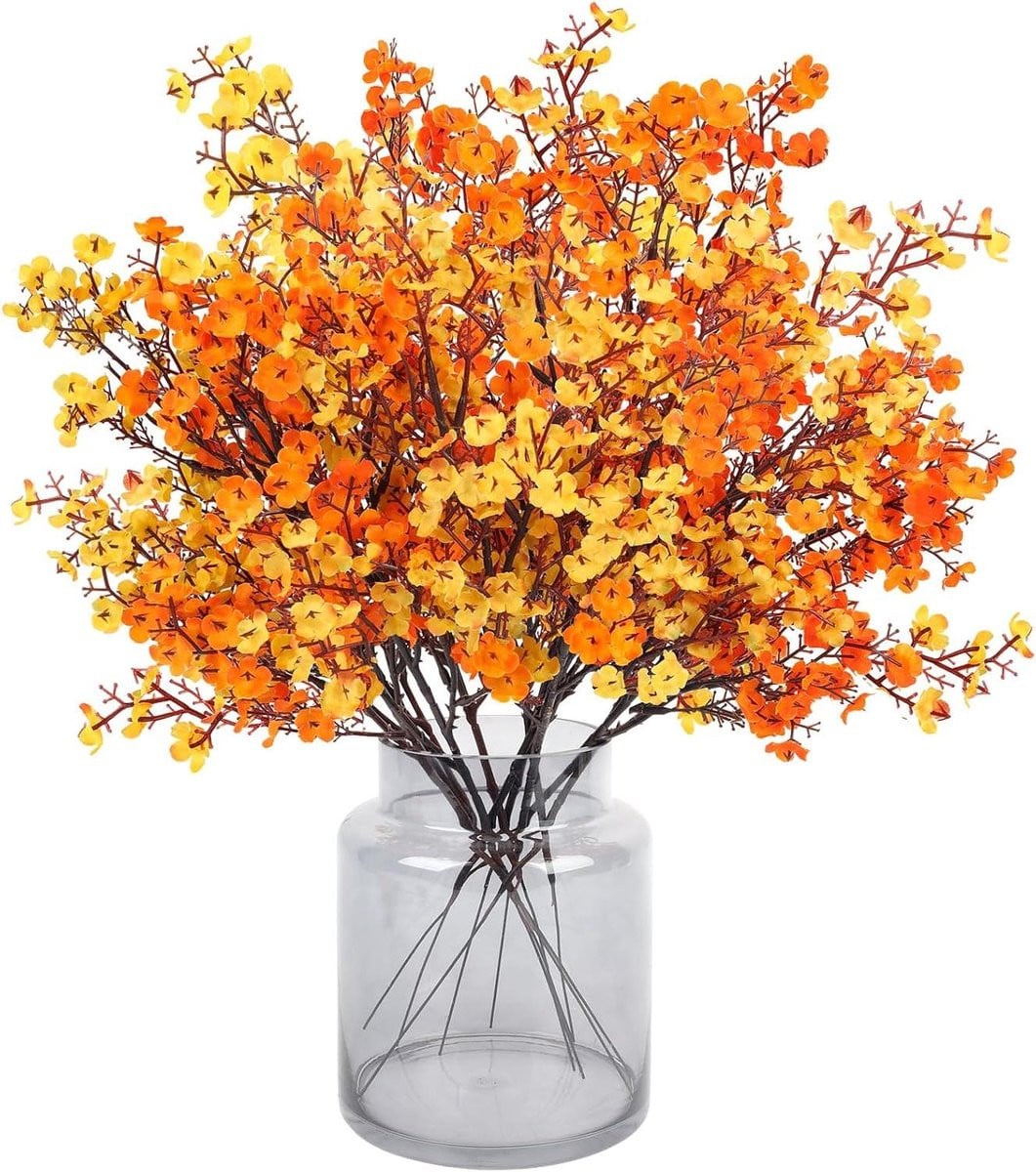 Kunstbloemen Boeket Herfst - 12 Stuks - Oranje en Geel