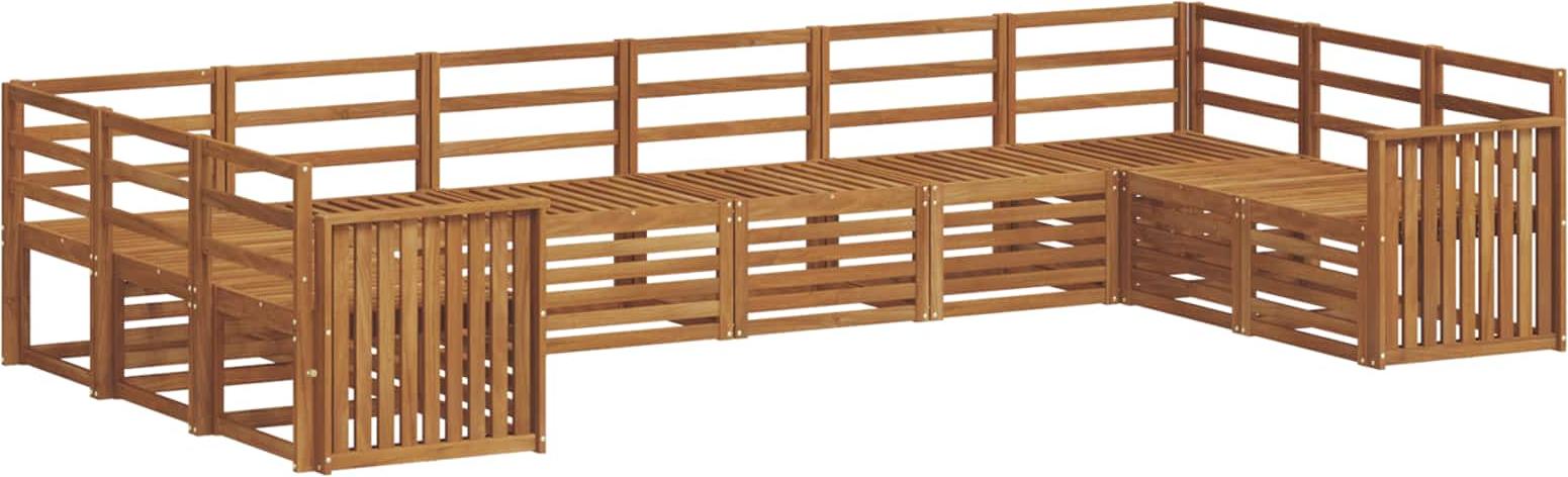 Ecksofa Set 10 pcs Natur