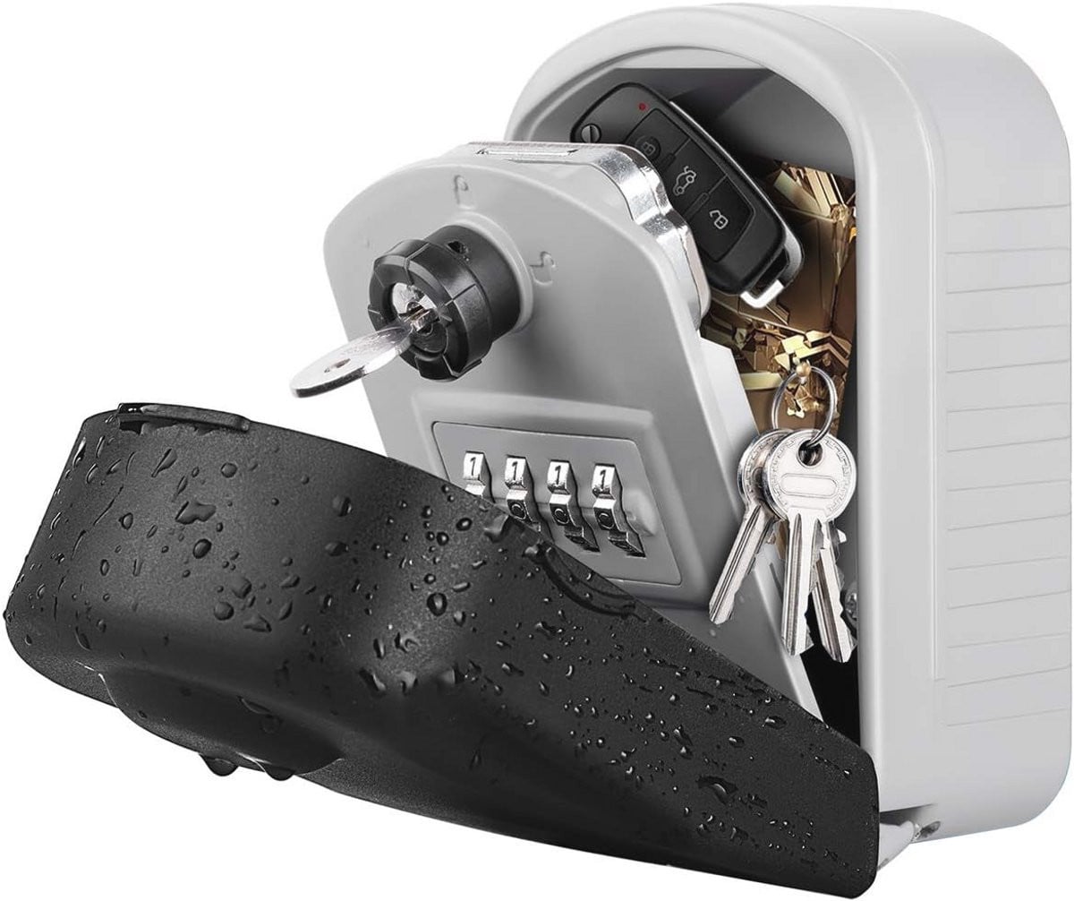 WACCET Safe Key Box Groot - Sleutelkast met Code en Noodsleutels - Grijs