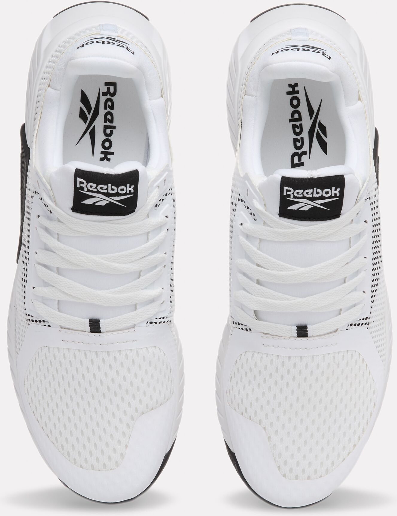 Trainingsschuh REEBOK "FLIP CHARGE", Herren, Gr. 43, schwarz-weiss (weiß, schwarz), Synthetik, Textil, Schuhe Trainingsschuh, ideal für Gym und Fitnessstudio weiß, schwarz 43