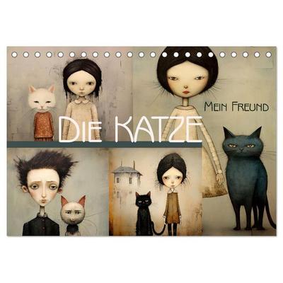 Die Katze - mein Freund (Tischkalender 2026 DIN A5 quer), CALVENDO Monatskalender
