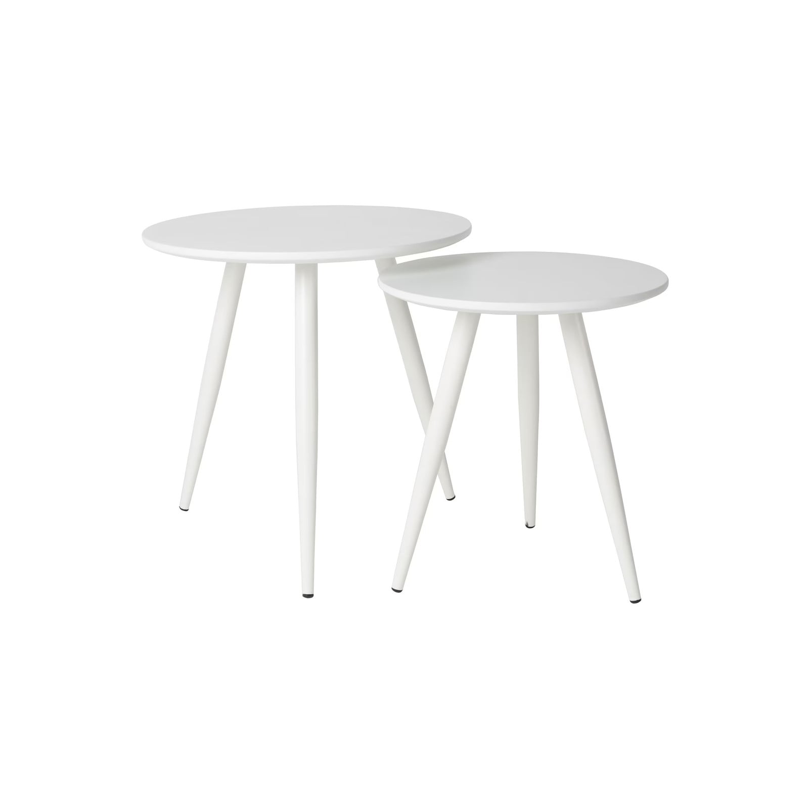 ZILT Bijzettafel set van 2 stuks - Wit - Rond