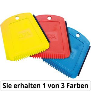 APA Eiskratzer 37160, Trapez, farbig sortiert, 12 x 8,5 cm, mit Abziehlippe