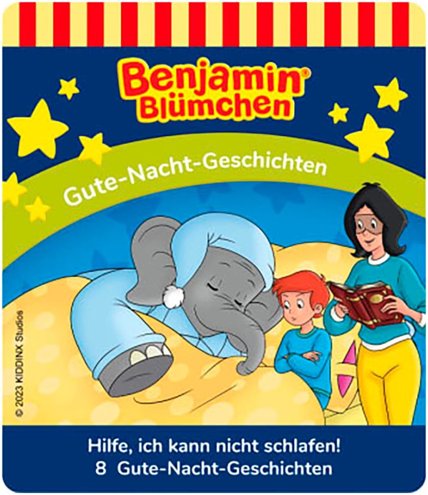 TONIES Hörspielfigur "Benjamin Blümchen - Gute-Nacht-Geschichten - Plüsch", bunt, Hörspiele