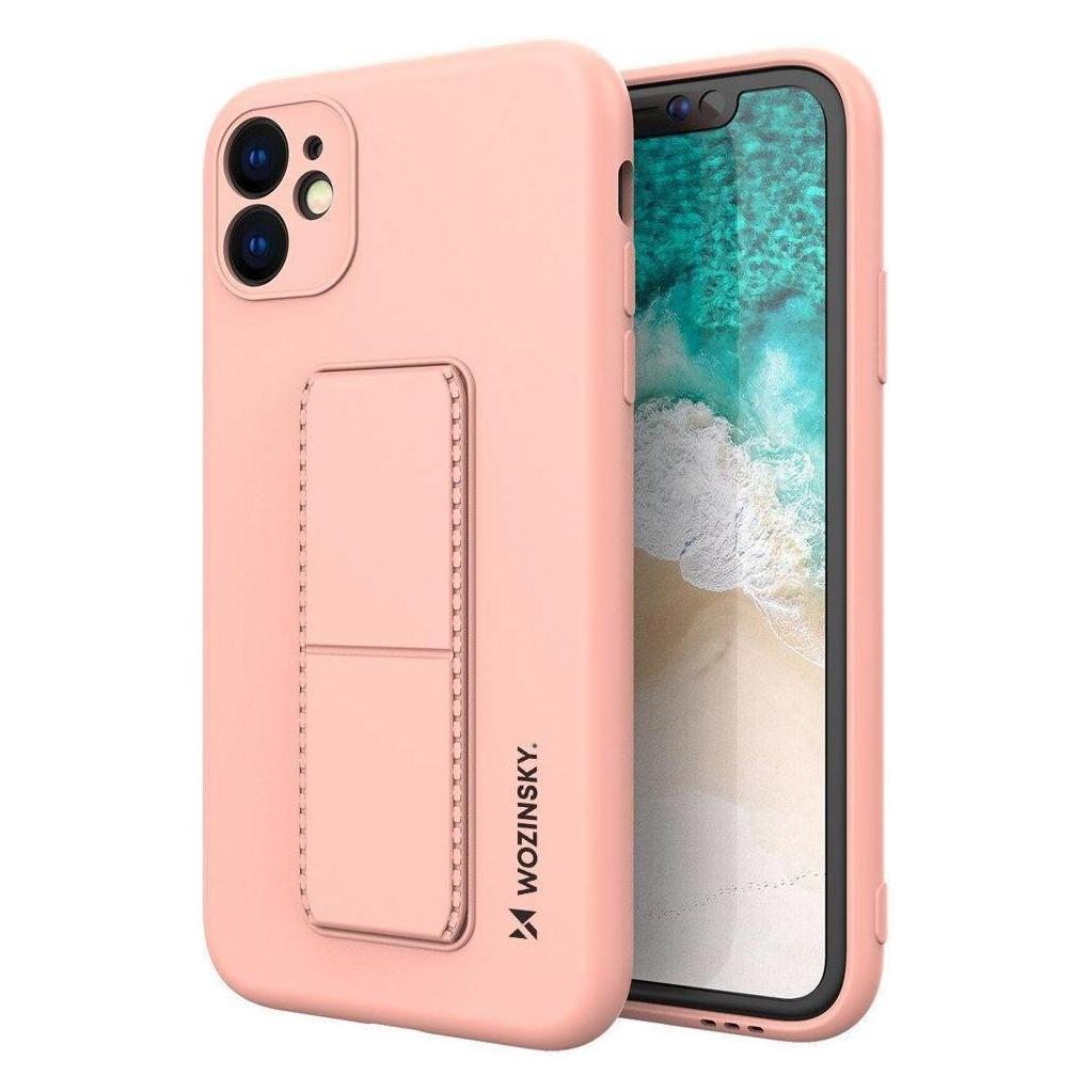 iLike Galaxy A22 5G Kickstand Case Silicone Stand Cover (Samsung Galaxy A22 5G) (Wozinsky Kickstand Samsung A22 5G Rose Gold)
