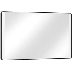 Hansgrohe Xarita Lite Q Spiegel mit seitlicher LED-Beleuchtung, Mattschwarz, 1200 x 700 mm, Wandmontage
