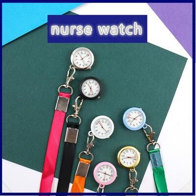 Multisell Products Hub Retro Waterproof Nurse Fob Watch Luminous Hanging Medical Pendant Watch With Clip On Design skyblue