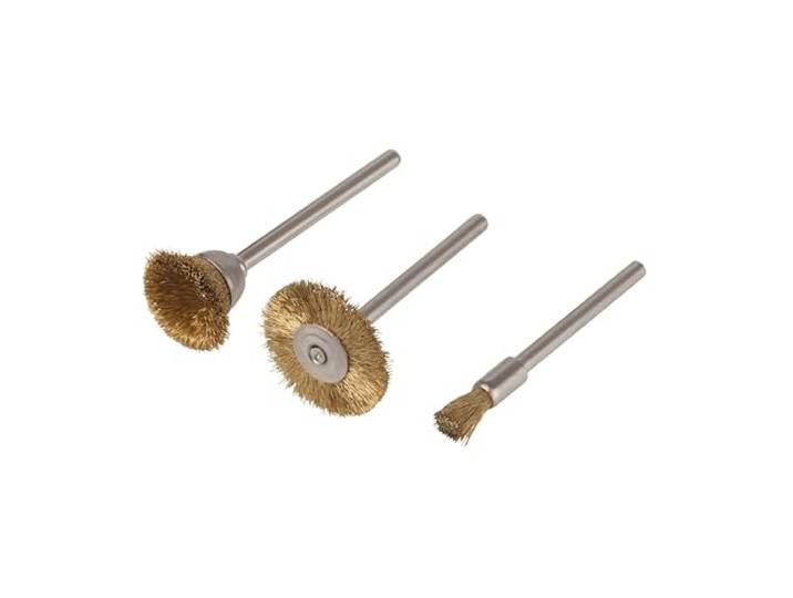 wolfcraft Messingdraad-mini-borstelset 3-delig I 2740000