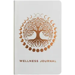 White Wellness Journal - 120 pages - Rose Gold Tree of Life