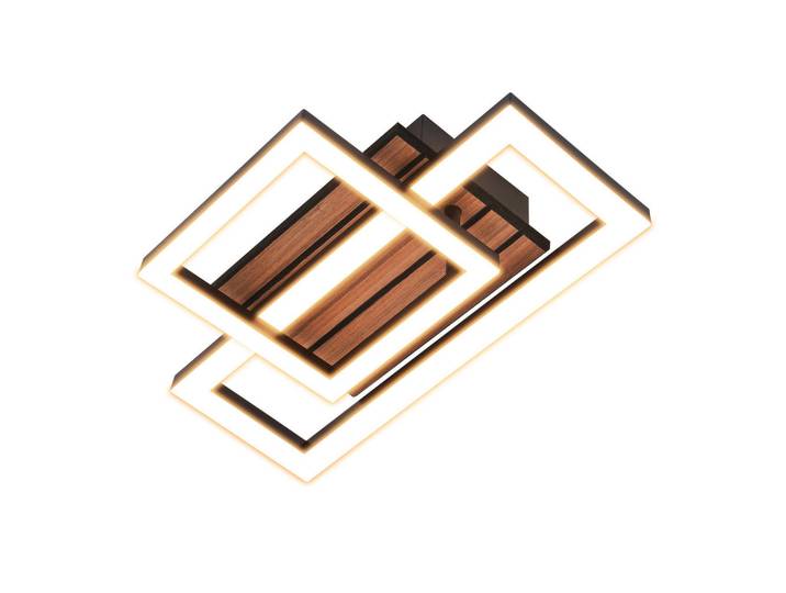 Nettlife LED Deckenleuchte 22/35/8cm, Schwarz, Metall, LED integrated, 22x8x35 cm, Lampen & Leuchten, LED Beleuchtung, LED-Deckenleuchten