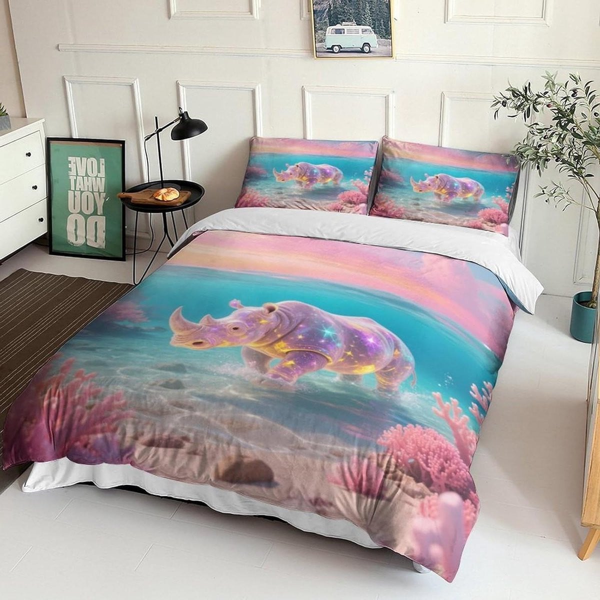 Dekbedovertrek Set met 3D Print Design - Stijl 5 - 200x200 cm
