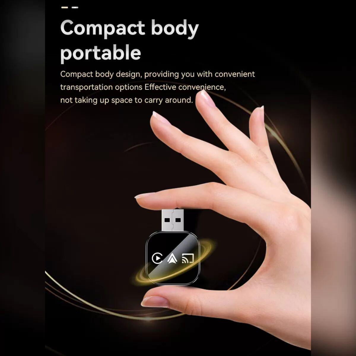 INF Q1AS Kabelloser CarPlay/Android Auto/Mirror Link Adapter - 3-in-1 Carplay Box