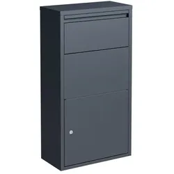 Relaxdays Briefkasten Grau