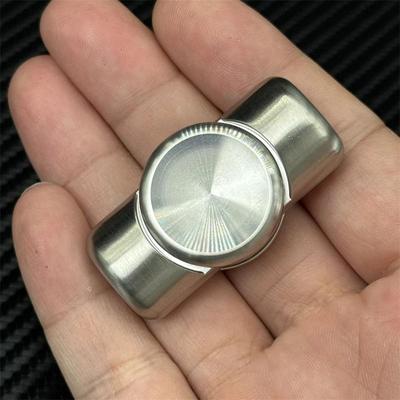 Uplifted Finds Stainless Steel Brushed Fidget Spinner EDC Hand Spinner For Focus And Stress Relief stainless A Short