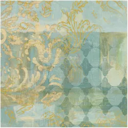 FOTOTAPETE Marokkanische Collage in Gold und Türkis 240/240 cm