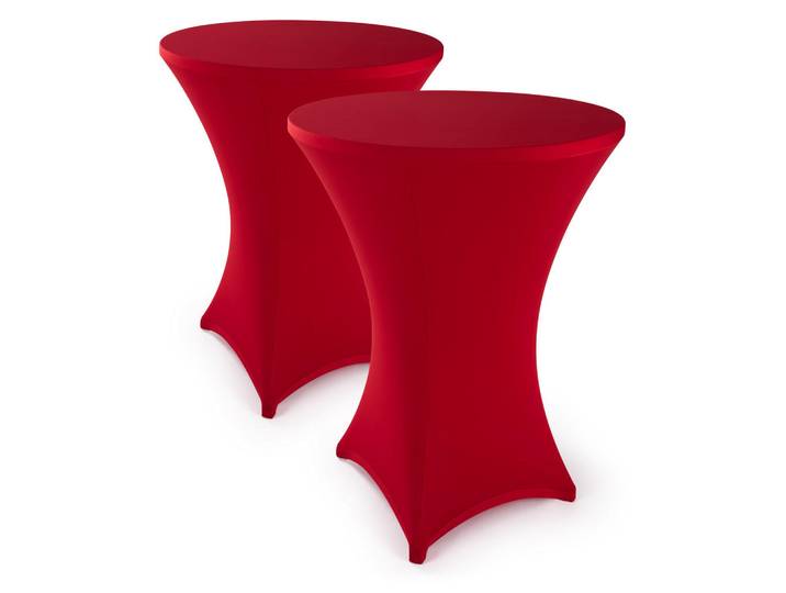 Blumtal Tischhussen für Stehtische 70/75 cm, 5er Set, Rot, 70x75 cm, Heimtextilien, Bezüge