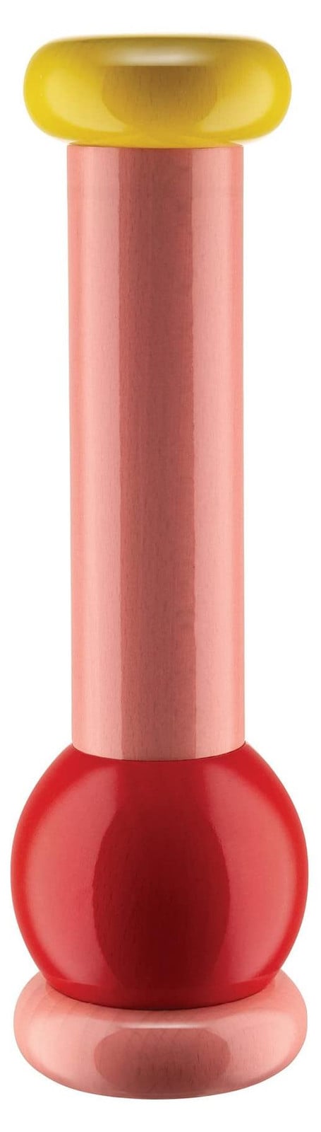 Alessi Twergi Pepermolen van beukenhout, roze
