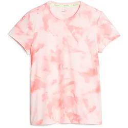 PUMA Run Favorite Print kurzarm Laufshirt Damen 62 - koral ice XS