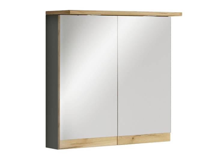 Spiegelschrank Cosila Anthrazit/Honigeiche mit LED