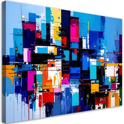 LEINWANDBILD Bunte Abstrakt Spritzer 60x40cm