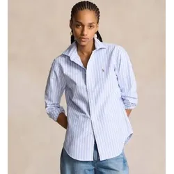 Polo Ralph Lauren für Damen. 211891377004 Schmal geschnittenes Oxford-Hemd mit blauen Streifen (40), Lässig, Baumwolle, Klassisch, Langarm