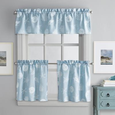 Coastal Seashells Valance, Swag and Tier Pair Curtain Collection