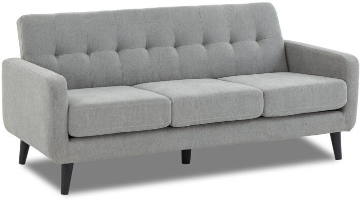 Ebern Designs Jean Chenille Sofa Light Grey 78cm H X 179cm W X 78cm D